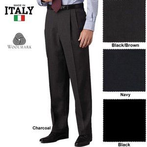 NWT Kirkland Signature Italian Wool Men’s Pleated Front Dress Pant Size …